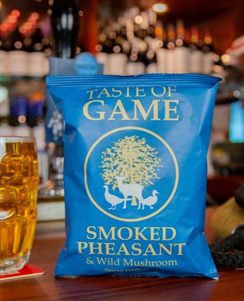 Mixed Box - Spiced Venison with Capers & Fennel, Wild Boar and Apple, Wild Duck and Plum, Grouse and Whinberry, Smoked Pheasant and Wild Mushroom Crisps 40g (Case of 24)