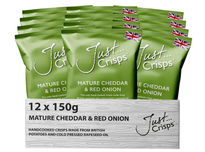 Mature Cheddar and Red Onion Crisps 150g (Caseof 12)